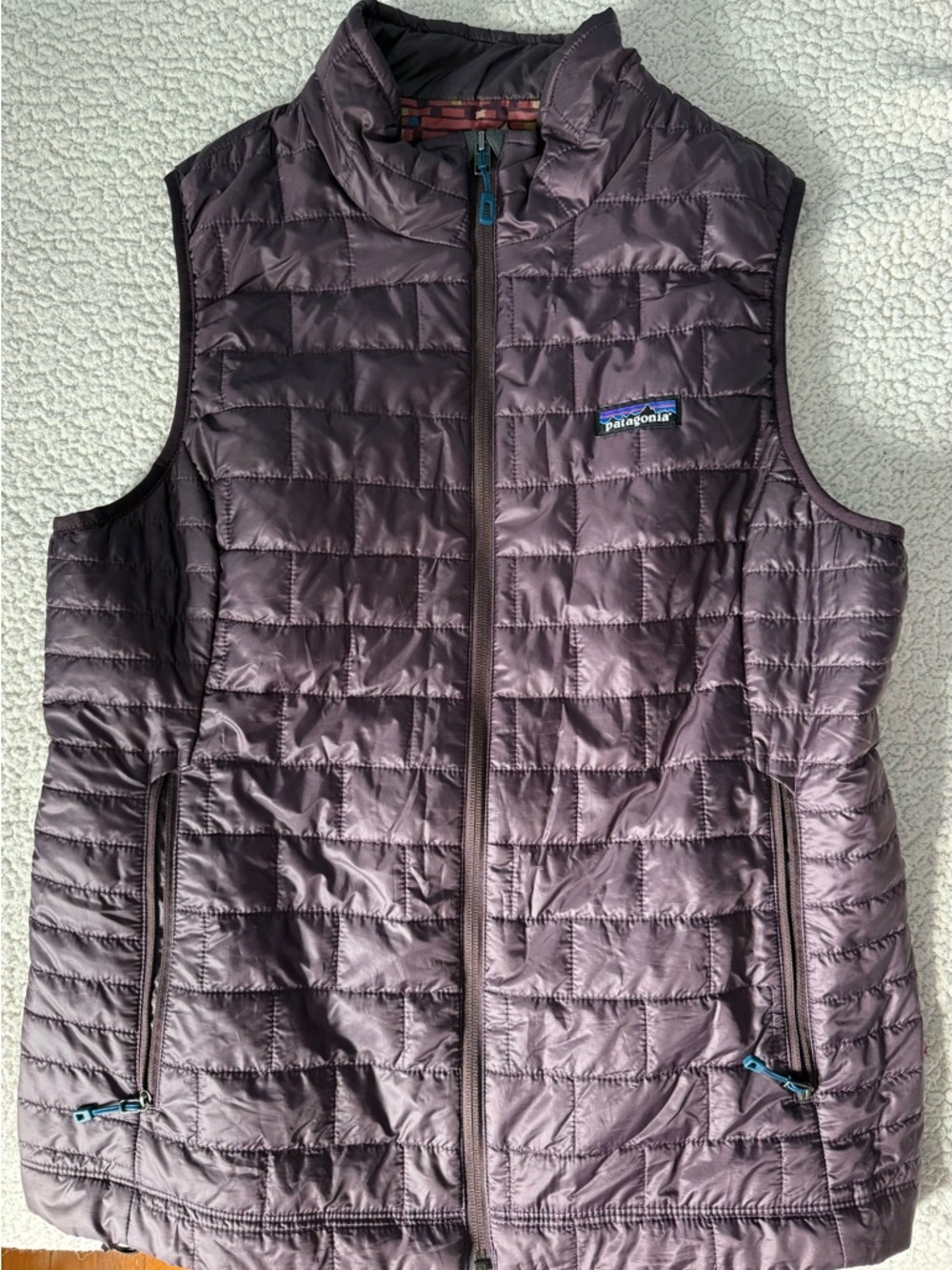 Patagonia Quilted Puffer Vest in Deep Plum